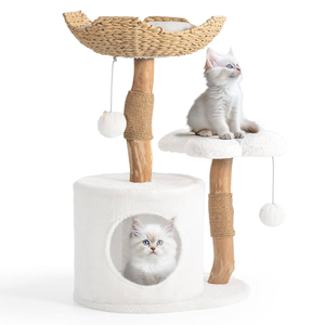 Árbol de gato de madera de café de lujo | Torre de gato minimalista para decoración del hogar | Exportación desde TH Global Vietnam - Product Image 5
