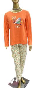 Conjuntos de pijama de algodón 100% para mujer, cintura elástica, secado rápido, transpirable, longitud completa, ropa de dormir de satén, ropa de casa inspirada en el diseñador - Product Image 4