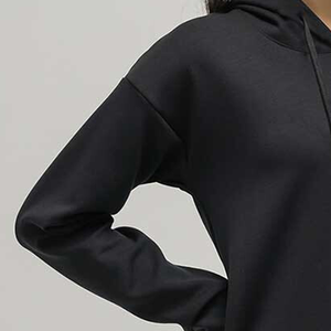 Pull à manches longues décontracté coupe ample pour femmes sweat à capuche boutonné Logo avant tricoté pour l'automne hiver avec poches - Product Image 6