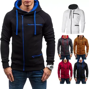 Nuevo estilo 2025 Sudadera con capucha cálida con tela Interior de felpa Sudadera con cremallera de ajuste informal para viajes de trabajo o relajación - Product Image 1