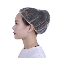 Gorro de malla elástica de nailon de 24 pulgadas blanco desechable de Venta caliente para el cabello de los hombres