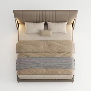 Estrutura de Cama King Size com Design Flutuante que Economiza Espaço, Cabeceira Ultrafina Estofada em Couro Fosco e Pernas Ocultas - Product Image 3