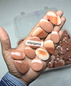 Aventurine orange de haute qualité, forme et taille mélangées, pierre pour la fabrication de bijoux, cristal d'aventurine orange, lot en gros - Product Image 4