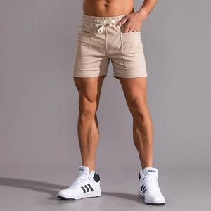 Nuevo estilo de verano para hombres Waffger moda casual deportes al aire libre estilo de playa pantalones cortos con cordón de color sólido - Product Image 6