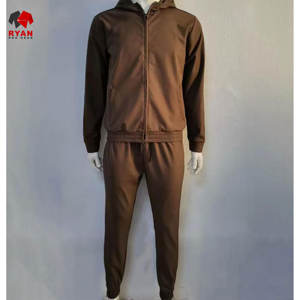 Survêtement sur mesure pour homme avec fermeture éclair, col à capuche et logo personnalisé, conception ODM OEM - Product Image 6