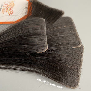 Cinta Invisible de cabello humano 100% europeo, extensiones de cabello Genius, trama con pegamento, Cinta Larga, venta al por mayor, doble estiramiento, de alta calidad - Product Image 1