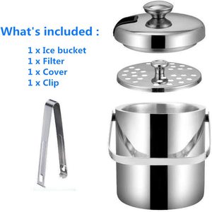 Coctelera de 700ml con logotipo de color de varias capacidades personalizada directa, cubo de hielo de 1500ml, productos de barra de acero inoxidable - Product Image 2