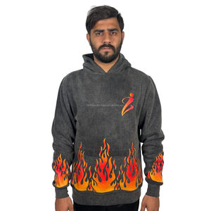 Impression personnalisée lavage à l'acide hommes sweats à capuche en gros poids lourd premium sweats à capuche bas prix thermique de base sweats à capuche - Product Image 4