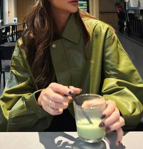 Customize Streetwear Women's Jackets Premium Stylish Genuine Leather Jackets Wholesale OEM Fashion <b>Real</b> Leather Jacket - Product Image 6