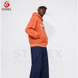 2025 Wholesale Lightweight Cotton <b>Pullover</b> Hoodies for <b>Men</b> Custom Sizes Luxury Design Custom Print Solid Winter Hooded - Product Image 5