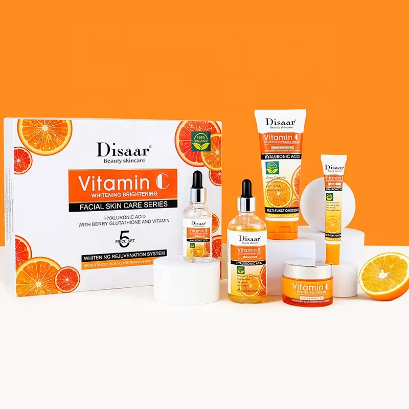Disaar organik C vitamini beyazlatıcı krem cilt bakımı seti yeni kore cilt bakımı seti özel etiket