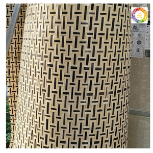 แผ่นปูไม้ไผ่ธรรมชาติจากแบบม้วนสไตล์เวียดนามสำหรับตกแต่งผนังและเพดาน - Product Image 4