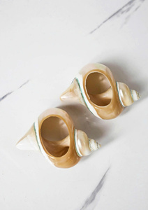 Servilletero de concha marina hecho a mano de lujo, anillo de ajuste de mesa de comedor inspirado en el océano, venta al por mayor a granel para exportación - Product Image 3