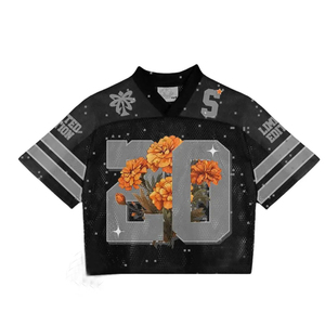 Haute qualité séchage rapide personnalisé sport Streetwear Vintage surdimensionné Football Football maillot Boxy maille recadrée France maillots de Football - Product Image 1