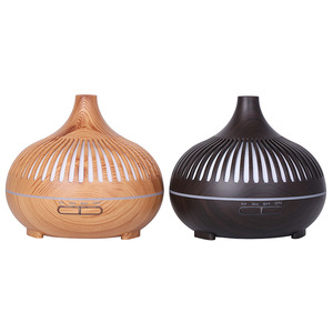 500ml Wood Grain Ultrasonic <b>Essential</b> <b>Oil</b> <b>Diffuser</b> with Remote Control Adjustable Mist and Multicolor Lights - Product Image 2