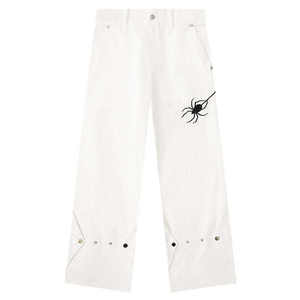 Precio barato Streetwear algodón estilo holgado pantalones largos rectos pantalones de mezclilla de pierna ancha para hombre estilo personalizado moda OEM - Product Image 2