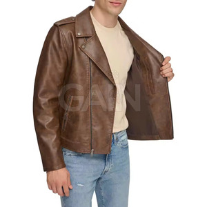 Windproof High Street Eco-Friendly Breathable Casual Daily Wear OEM Canvas Leather Winter <b>Jacket</b> Front Logo Custom Color Size - Product Image 3
