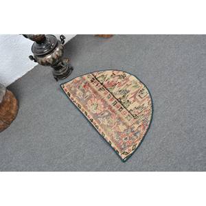 พรมขนแกะสไตล์ตุรกีขนาด2.5 x 1.5ft กม. แบบคลาสสิกลวดลายแอบสแตรกขนาดใหญ่สำหรับโถงทางเดินพรมยางหนา10มม. สำหรับห้อง - Product Image 2