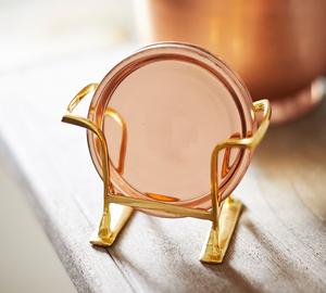 Hammered Copper <b>Coaster</b> Rose <b>Gold</b> <b>coaster</b> New Design Copper <b>coaster</b> Simple and Classic Design Kitchen and Tabletop Accessories - Product Image 4