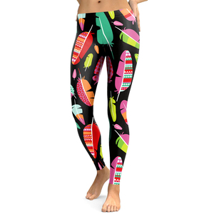 Offres Spéciales taille haute Stretch gymnastique Leggings pour femmes Sexy rayures impression chats Fitness pantalon vêtements à la mode - Product Image 5