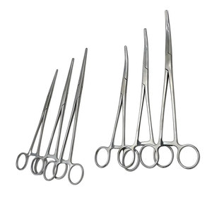 Pince hémostatique chirurgicale en acier inoxydable à pointe incurvée et droite Source d'alimentation manuelle avec pinces de verrouillage - Product Image 4
