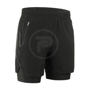Best-Selling Men's Casual Fitness Shorts Quick Dry & Breathable Elastic <b>Mid</b> Waist Customizable Solid Pattern with Own Logo - Product Image 2