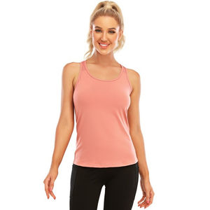 Ropa al por mayor de etiqueta privada, camiseta sin mangas de alta calidad para mujer, camiseta informal de Fitness, nueva tendencia, Top de punto transpirable de secado rápido de talla grande - Product Image 1