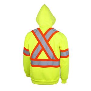 Sudadera con capucha de seguridad de alta visibilidad de clase 3, sudaderas con capucha de invierno con cremallera reflectante - Product Image 2