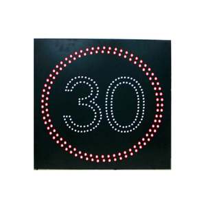 Señal de Límite de Velocidad LED Eléctrica de 60 x 60 cm, Señal de Advertencia de Tráfico Reflectante de Acero para Uso en Carreteras - Product Image 1