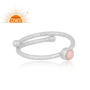 Best selling fine sterling <b>silver</b> natural Ethiopian <b>Opal</b> gemstone stackable <b>ring</b> custom jewelry manufacturer - Product Image 3