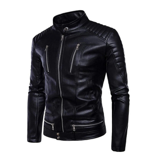 Veste en cuir véritable pour homme avec logo personnalisé Acheter Biker en cuir personnalisé en cuir pour homme - Product Image 1