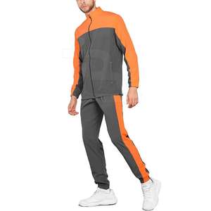 Conjunto de ropa deportiva de nailon de algodón y poliéster de alta calidad, chándal transpirable de invierno de talla grande, lado de bloque de Color ecológico - Product Image 2