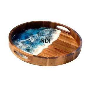 Vajilla Decoración de mesa Bandeja de servicio Cocina Catering Usado Desayuno Bandeja de servidor de alimentos para bandeja decorativa de forma personalizada - Product Image 3