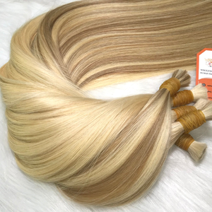 Extensiones de cabello humano a granel, Color rubio, cutícula virgen alineada, fácil de teñir, venta al por mayor - Product Image 6
