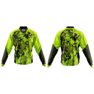 Maillot de paintball personnalisé de haute qualité pour hommes, manches longues tactiques, séchage rapide, absorption de l'humidité, tissu en maille respirant, polyester - Product Image 1