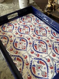 Plateau de service en bois de luxe fabriqué à la main avec blocs à découper de luxe Meena - Product Image 4