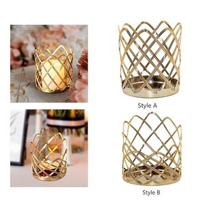 Portavelas de decoración del hogar, Metal chapado en oro en farol de hierro para decoración, soporte de vela de nuevo diseño - Product Image 4