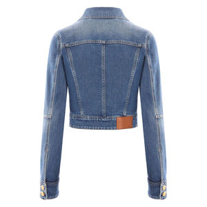 Nouveau à la mode col rabattu femmes veste coupe-vent 100% respirant matériel fait femmes denim veste de haute qualité - Product Image 2