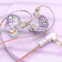 Q2Pro headphone Monitor In-Ear HiFi, earphone musik berkabel 3.5mm dengan kabel 3M dapat dilepas untuk Streaming langsung ponsel PC DJ Studio