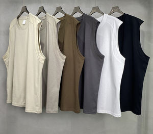 เสื้อยืดสำหรับผู้ชายเสื้อ100% แขนกุดผ้าคอตตอน220จีเอสเอ็มเสื้อกีฬาผ้าวสะท้อนติดโลโก้ได้ตามต้องการ - Product Image 1