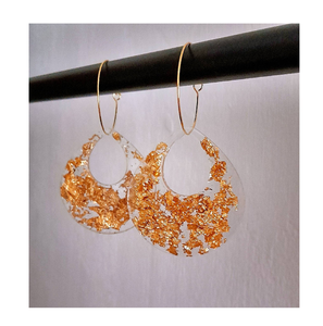 Boucles d'oreilles en résine Design de luxe et bijoux de mode Oreille de fille élégante portant des femmes de forme ronde produit de vente chaud - Product Image 6