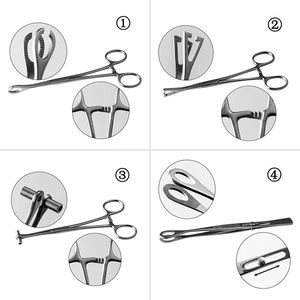 Meilleure vente de pinces de perçage corporel Non jetables en acier inoxydable de haute qualité, vente en gros - Product Image 4