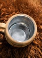 Handgefertigter Umweltfreundlicher Holz-Trinkbecher Bierkrug für Zuhause, Hotel & Restaurant - Modernes Weihnachts-Handwerk aus Indien