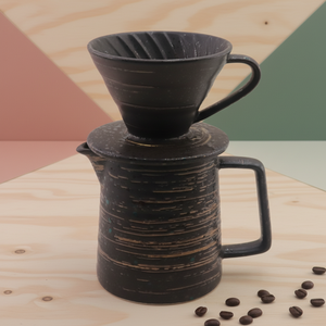 Ensemble de pot et de filtre en porcelaine durable de qualité supérieure multi-usages 3461001SETS-0.4 pour les amateurs de café - Product Image 3