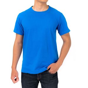 Venta al por mayor de camisetas 100% algodón personalizadas de alta calidad de talla grande con la impresión del logotipo de los hombres camiseta en blanco - Product Image 2