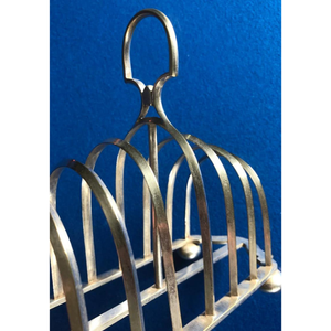 Estante para tostadas con patas plateadas coleccionables Vintage para 6 tostadas, estante de utilidad de cocina con mango, herramienta de Metal Flexible - Product Image 5