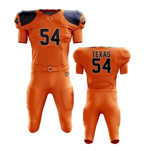 Conjunto de Uniforme de Fútbol Americano para Hombre Adulto, 100% Poliéster, Tejido Transpirable, Manga Corta, Diseño Personalizado con Nombre de Equipo Impreso - Product Image 1