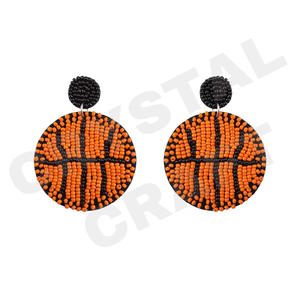 Boucles d'oreilles perlées drapeau américain vintage pour femme Patriotique Orange Blanc Bleu pour les mariages ou le jour du Souvenir - Product Image 3