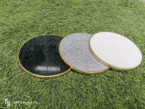 จำหน่ายโดยตรงจากโรงงาน ชุดจานรองแก้วหินอ่อนหรูหราสำหรับโต๊ะกาแฟ/โต๊ะอาหาร ชุดอาหารค่ำเพ้นท์มือ เป็นมิตรกับสิ่งแวดล้อม ขายในอินเดีย - Product Image 4