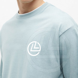 Camiseta de manga corta de gran tamaño de inspiración vintage para hombre, 100% de lona de algodón, ligera y transpirable, estilo de calle con dobladillo de palangre - Product Image 4